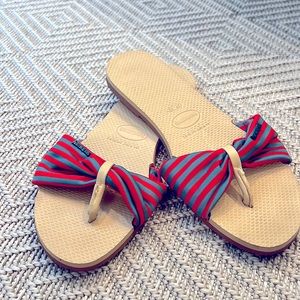 Havaianas st tropez striped flip flops